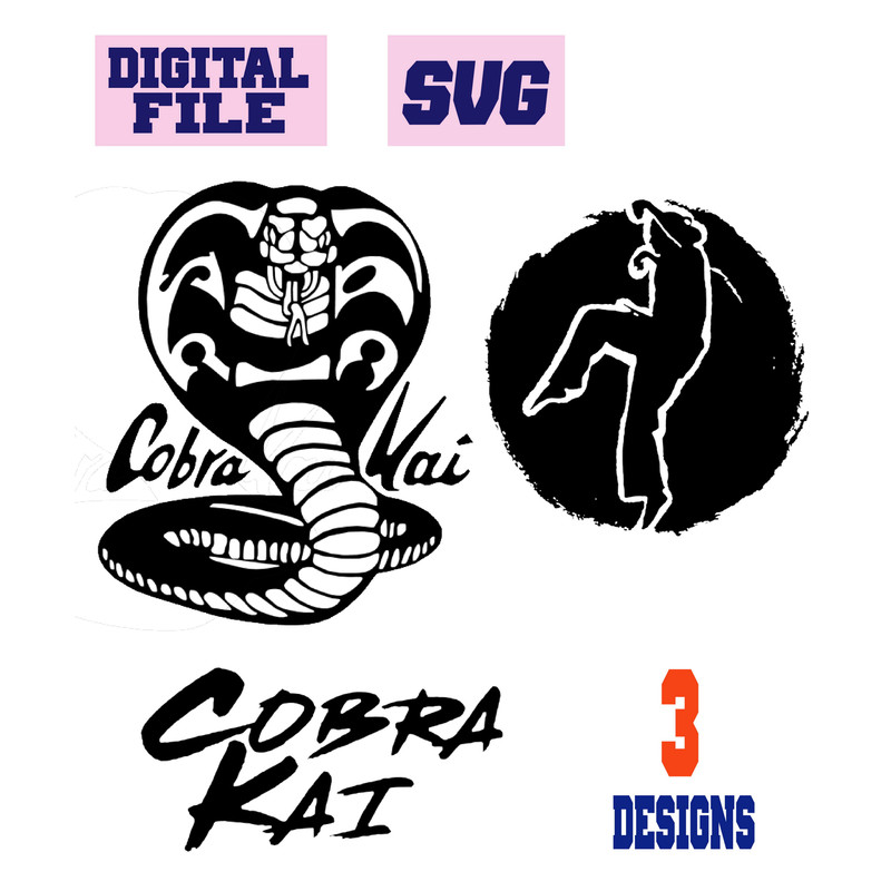 Svg Cobra Kai Bundle Logo Design Cobra Kai Karate Cut Fie For Cricut INSTANT DOWNLOAD Download Digi 0
