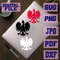Svgpngjpgpdfdxf Polish Coat Of Arms Eagle Poland Symbol 3 Designs Vector Cut File For Cricut  Downl 3