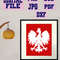 Svgpngjpgpdfdxf Polish Coat Of Arms Eagle Poland Symbol 3 Designs Vector Cut File For Cricut  Downl 4