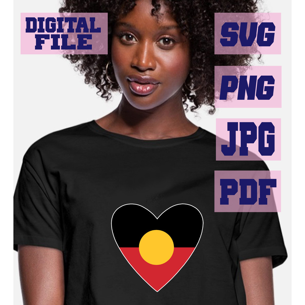 Svgpngpdfjpg Always WillBe Australian Aboriginal Land Map Flag Heart Bundle Cut File For CricutINST 2
