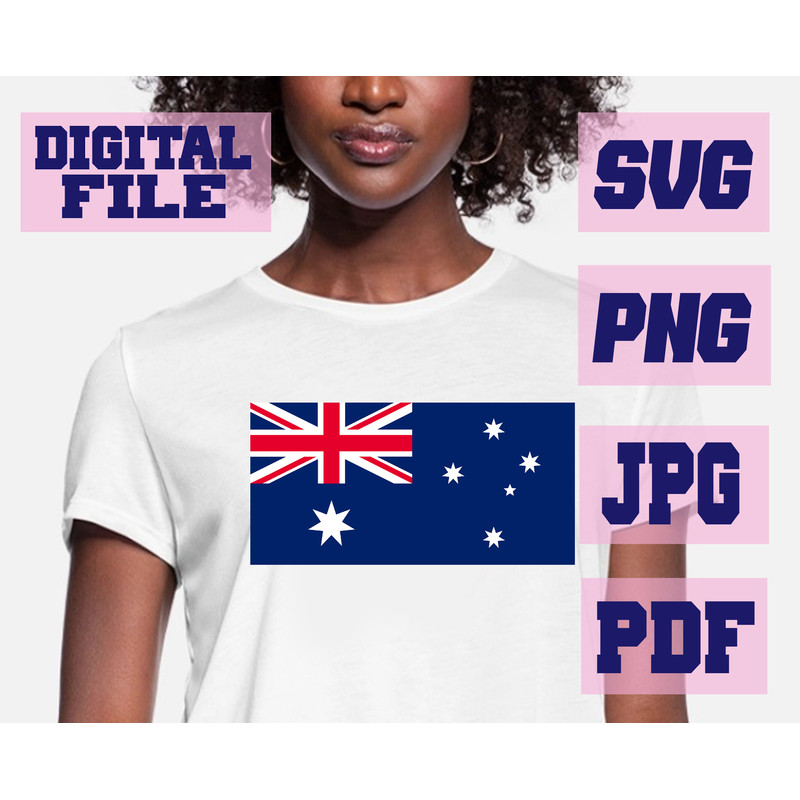 Svgpngjpgpdf Flag Of Australia Cut File For Cricut  Instant Download Download Digital File 1