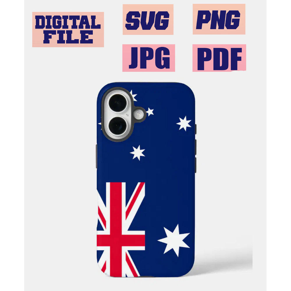 Svgpngjpgpdf Flag Of Australia Cut File For Cricut  Instant Download Download Digital File 2