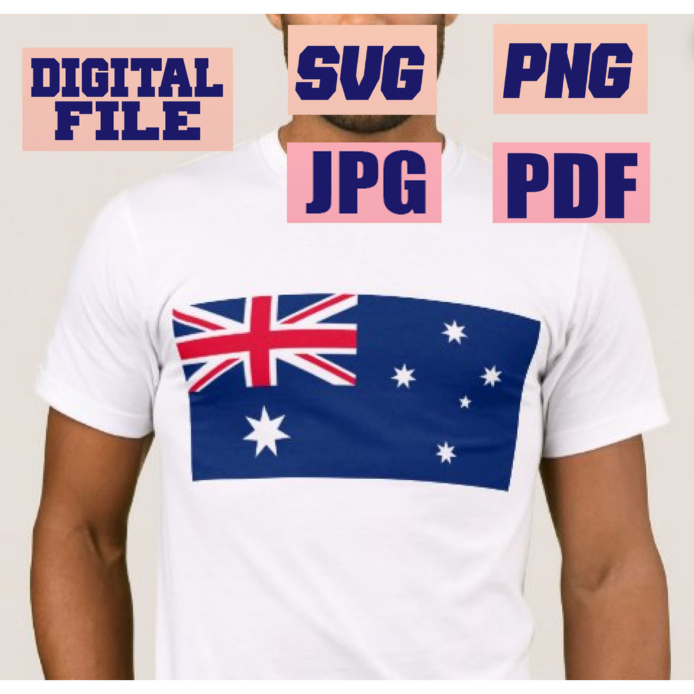Svgpngjpgpdf Flag Of Australia Cut File For Cricut  Instant Download Download Digital File 3