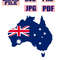 Svgpngjpgpdf Australia Flag Map Cut File For Cricut  Instant Download Download Digital File 0