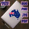 Svgpngjpgpdf Australia Flag Map Cut File For Cricut  Instant Download Download Digital File 2