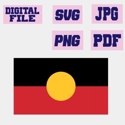svg/png/pdf/jpg australian aboriginal flag australia australians cut file for cricut..instant download.. download file