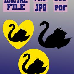 svg/png/pdf/jpg australian western australia flag swan love heart australian bird cut file for cricut ...download file