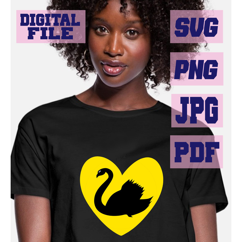 Svgpngpdfjpg Australian Western Australia Flag Swan Love Heart Australian Bird Cut File For Cricut  2