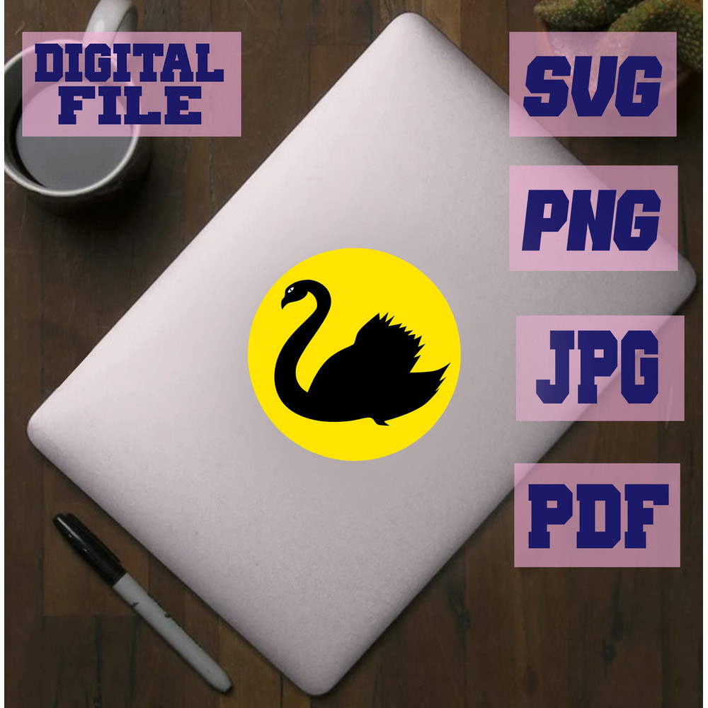 Svgpngpdfjpg Australian Western Australia Flag Swan Love Heart Australian Bird Cut File For Cricut  4