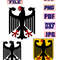 Svgpngjpgpdfdxf Coat Of Arms Of Germany Bundeswappen Black Eagle Schwarzen Adler 3 Designs Cut File 1