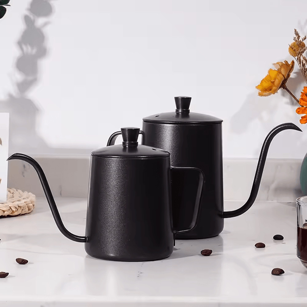 Stainless Steel Gooseneck Drip Kettle 350ml 600ml Non Stick Food Grade Precision Pour Over Coffee A