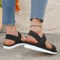 Womens Black Anti Slip Flat Sandals With Matching Sole And Shoelace Design Comfortable Summer Footw 2