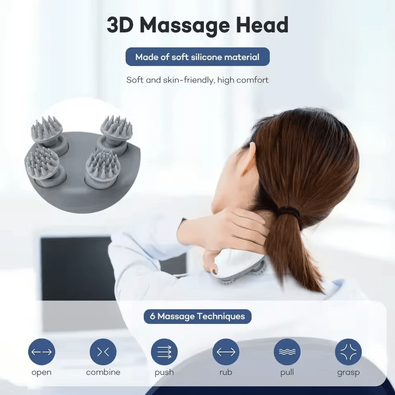 Electric Scalp And Body Massager With Red Light Therapy For Stress Relief Muscle Tension And Fatigu 2