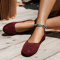 Womens Round Toe Knitted Slip On Ballet Flats Casual Breathable Loafers 8