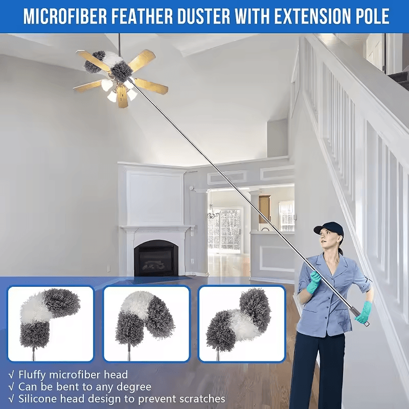 Retractable Microfiber Gap Duster Extendable Cleaning Tool For Tight Spaces 1