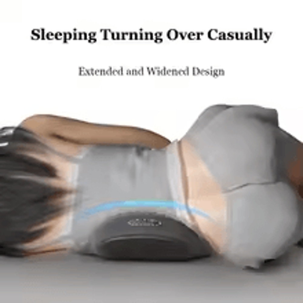 ErgoRelief Heated Lumbar Massage Cushion Ergonomic Electric Waist Support Pillow With Heat  Vibrati 0