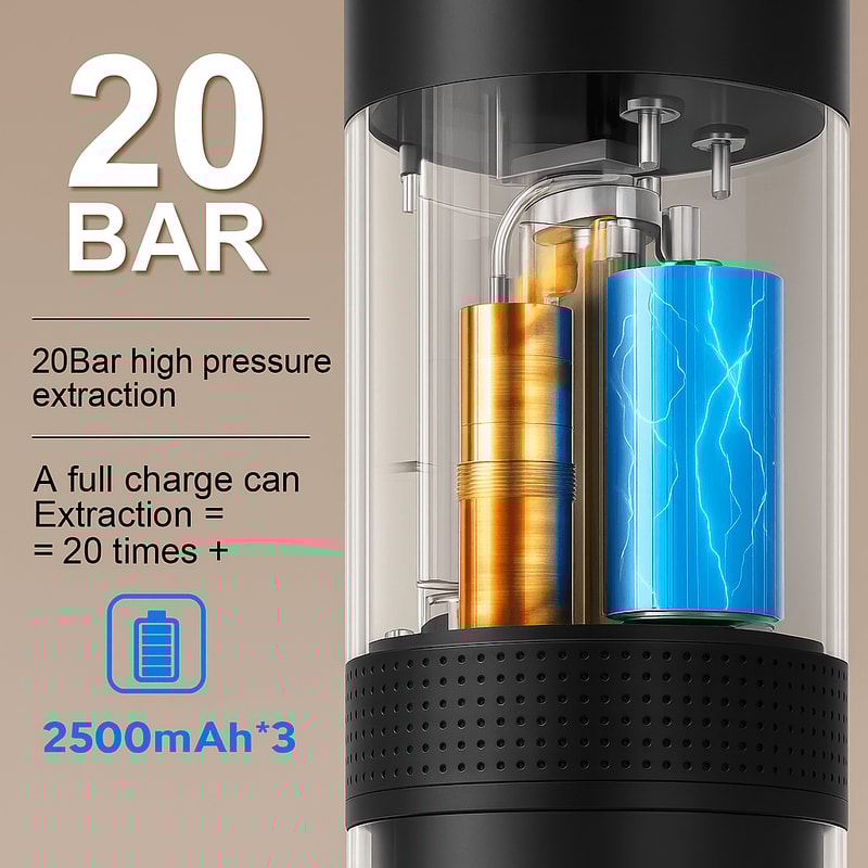 BrewMate 3in1 Wireless Portable Espresso Machine Versatile Coffee Maker For Travel Home And Camping 1