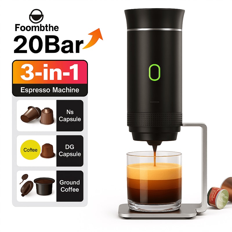 BrewMate 3in1 Wireless Portable Espresso Machine Versatile Coffee Maker For Travel Home And Camping 4