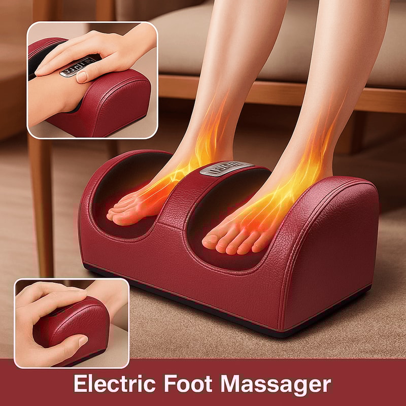 Heated Foot Massager With Compression Deep Kneading Electric Foot Spa For Pain Relief Relaxation 1
