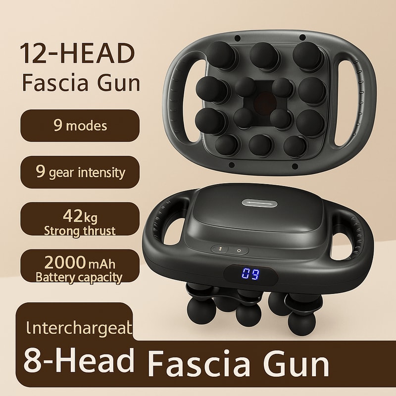 16Head HighFrequency Percussion Massage Gun Deep Tissue Muscle Massager For FullBody Relief 3