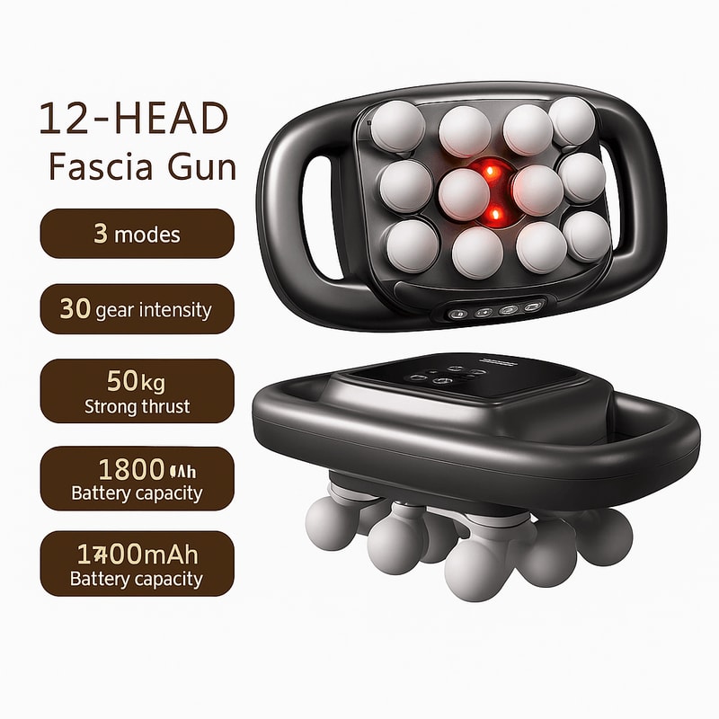 16Head HighFrequency Percussion Massage Gun Deep Tissue Muscle Massager For FullBody Relief 4
