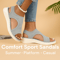 Womens Summer 2024 Comfort Sport Sandals Casual Wedge Platform Sandals For Beach Travel Everyday 2
