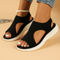 Womens Summer 2024 Comfort Sport Sandals Casual Wedge Platform Sandals For Beach Travel Everyday 3