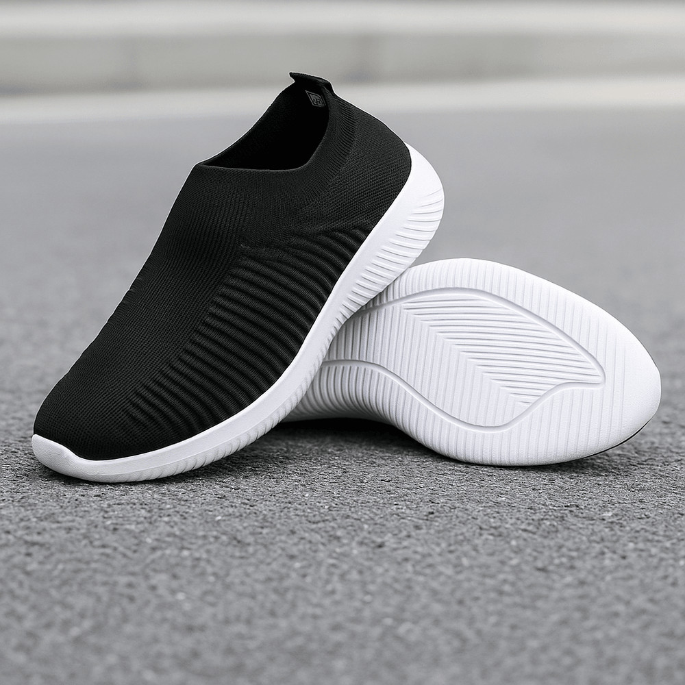 Womens Lightweight Mesh SlipOn Sneakers  Breathable LowTop Walking  Running Shoes 3