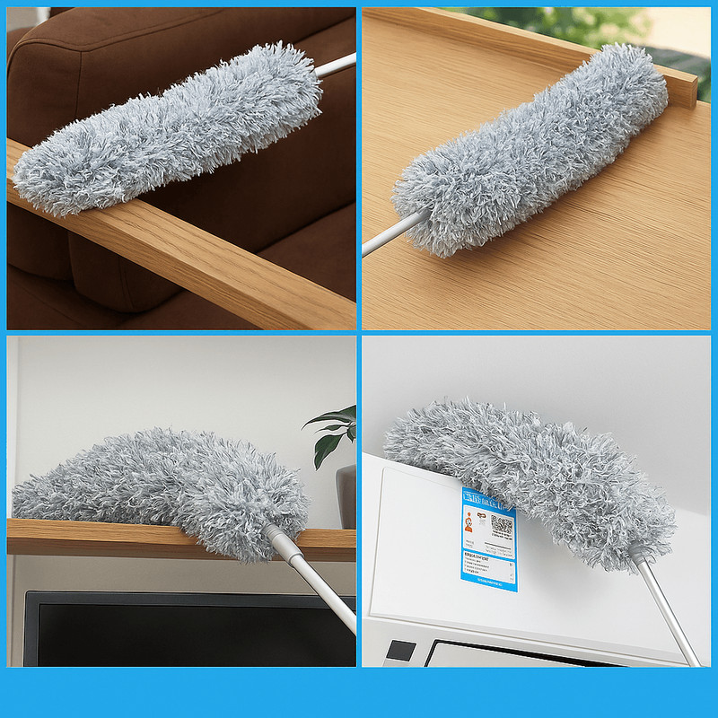 Adjustable Telescopic Microfiber Duster Brush Flexible LongReach Cleaning Tool For Cars Furniture   2