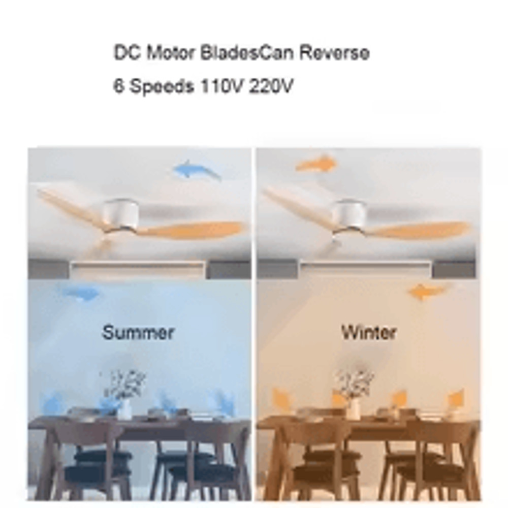4252Inch Modern Ceiling Fan Without Light  DC Motor RemoteControlled LowProfile Design 2