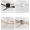 4252Inch Modern Ceiling Fan Without Light  DC Motor RemoteControlled LowProfile Design 5