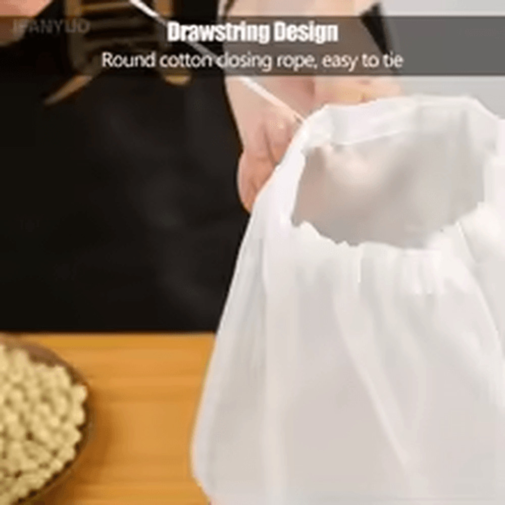 Reusable Fine Mesh Nut Milk  Food Strainer Bag MultiPurpose Nylon Filter For Yogurt Tea Juice And M 1