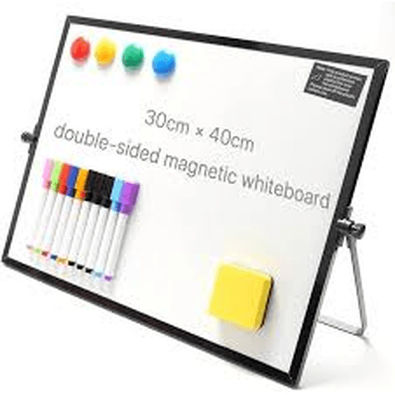 Portable Dry Erase Whiteboard With Stand A3A4 Sizes For Desk Classroom  Presentations 0