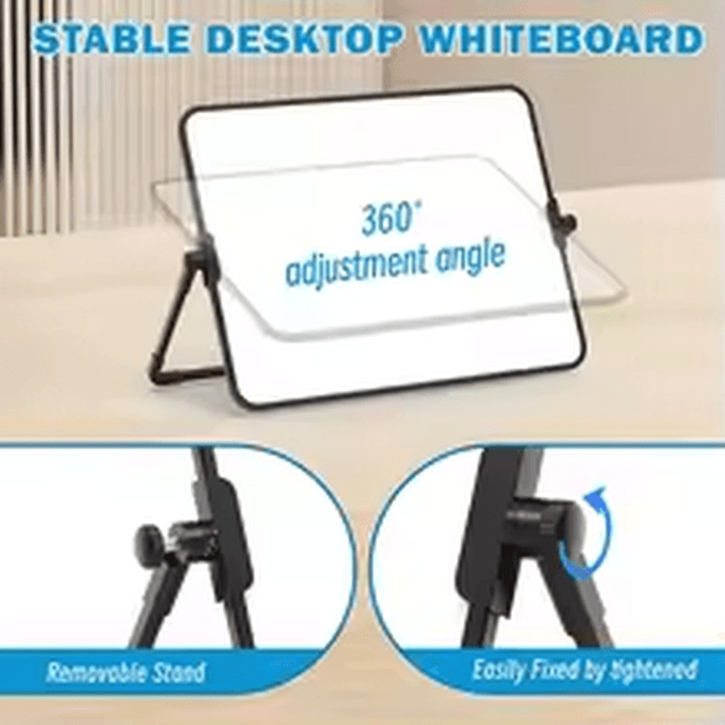 Portable Dry Erase Whiteboard With Stand A3A4 Sizes For Desk Classroom  Presentations 2