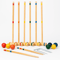 6Player Wooden Croquet Set With Carrying Case Backyard Lawn Game 0