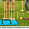 6Player Wooden Croquet Set With Carrying Case  Backyard Lawn Game 2