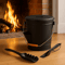 Gallon 13Inch Steel Ash Bucket With Shovel 475 High Fireplace And Stove Accessory 0