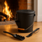 Gallon 13Inch Steel Ash Bucket With Shovel 475 High Fireplace And Stove Accessory 0
