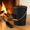 Gallon 13Inch Steel Ash Bucket With Shovel 475 High Fireplace And Stove Accessory 1