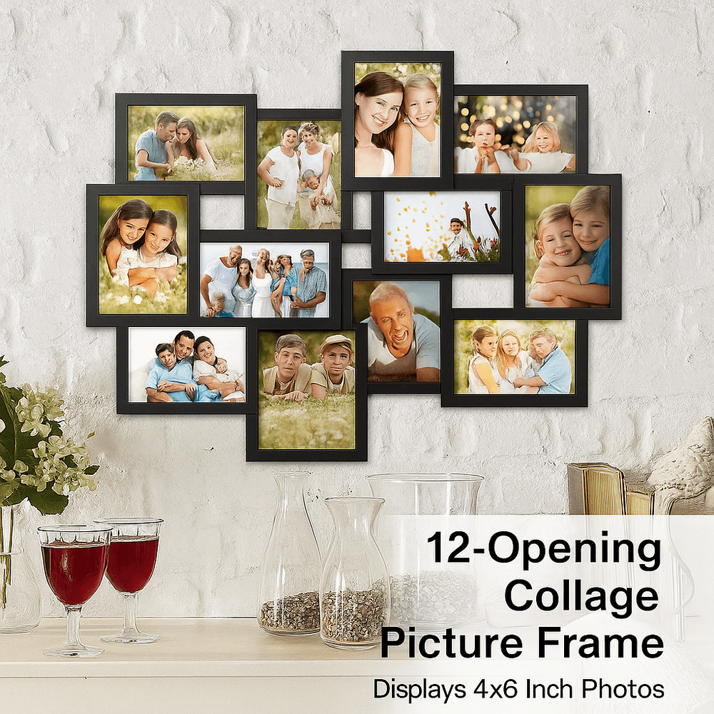 12Opening Collage Picture Frame Wall Hanging Display For 4x6 Photos 1