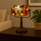 TiffanyStyle Bankers Desk Lamp With Stained Glass Shade And LED Bulb 0