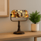 TiffanyStyle Bankers Desk Lamp With Stained Glass Shade And LED Bulb 2