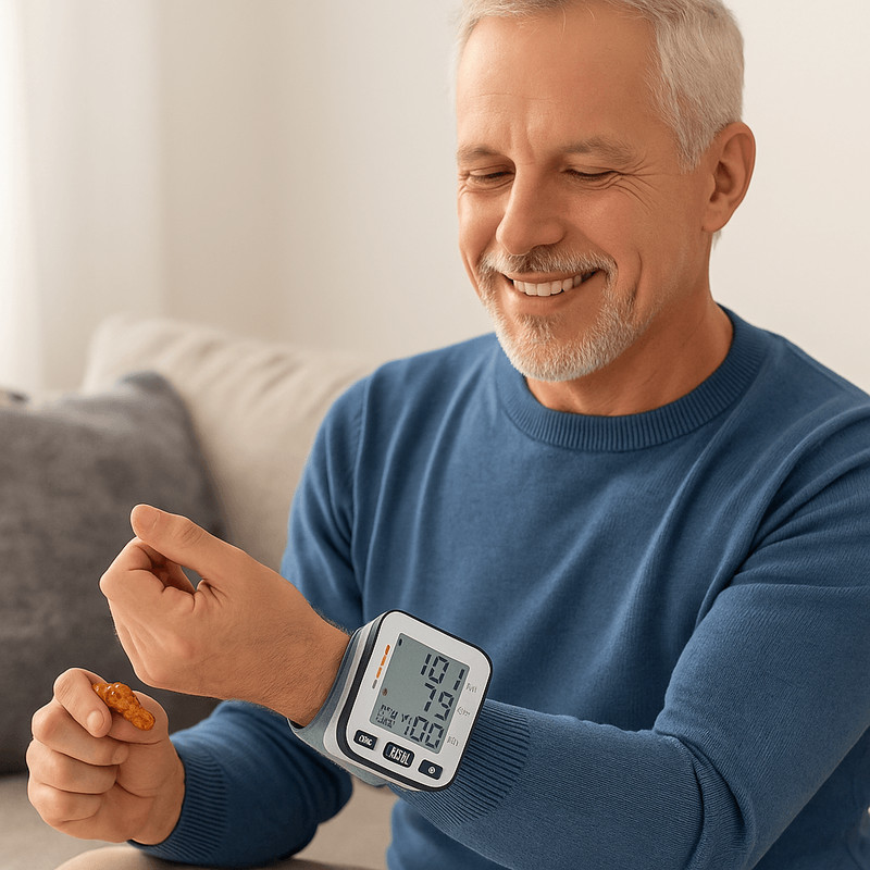 Automatic OneTouch Wrist Blood Pressure And Pulse Monitor With Case 2