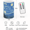 Starry Night Flameless LED Candle With Remote Artful Ambiance Safe Glow  Calming Scent 3