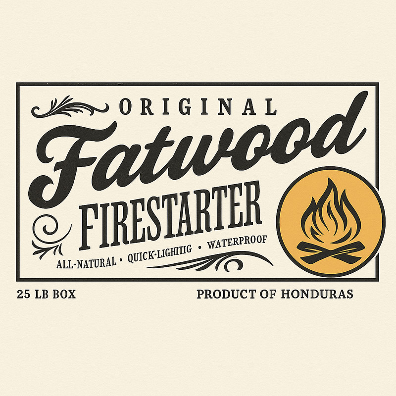 25 Lb Box Fatwood Fire Starter Natural ResinRich Kindling Sticks For Easy Ignition 3