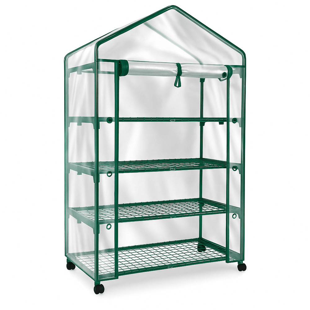 63 4Tier Mini Greenhouse With RustResistant Frame And PVC Cover 0
