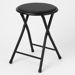 18 in cushioned folding stool compact lightweight and supports up to 250 lbs