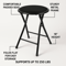 18 In Cushioned Folding Stool Compact Lightweight And Supports Up To 250 Lbs 1