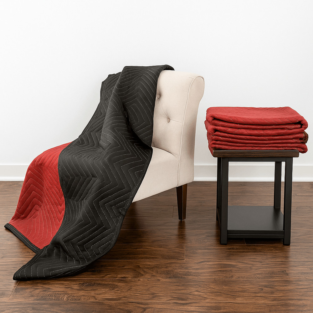 Stalwart 72 X 80 In Heavy Duty Quilted Moving Blanket  71 Lbs Recycled Cotton Pad 2