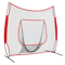 84 X 84 In Softball  Baseball Practice Net Portable Hitting  Pitching Trainer With Bow Frame And Ca 3